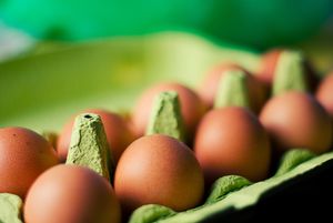 Eier in einem Eierkarton
