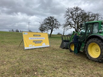 In ganz Baden-Wrttemberg sorgt die Plakatkampagne der Bauernverbnde fr Aufsehen, wie hier in Mosbach.