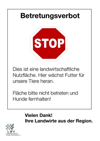 Schild: Betretungsverbot