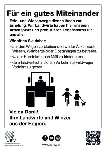 Schild: Fr ein gutes Miteinander